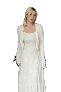 Plus-Size Slimming Two-Piece Set: Women's Summer Cardigan and Sleeveless Camisole Dress, French Sweet & Spicy Style