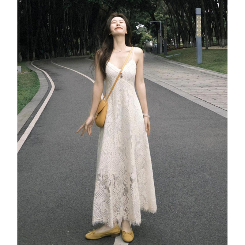 Plus-Size Slimming Two-Piece Summer Dress Cardigan Set with Elegant Jacquard Lace Camisole – Perfect for Chic Casual Outings Plus-Size Slimming Two-Piece Summer Dress Cardigan Set with Elegant Jacquard Lace Camisole – Perfect for Chic Casual Outings