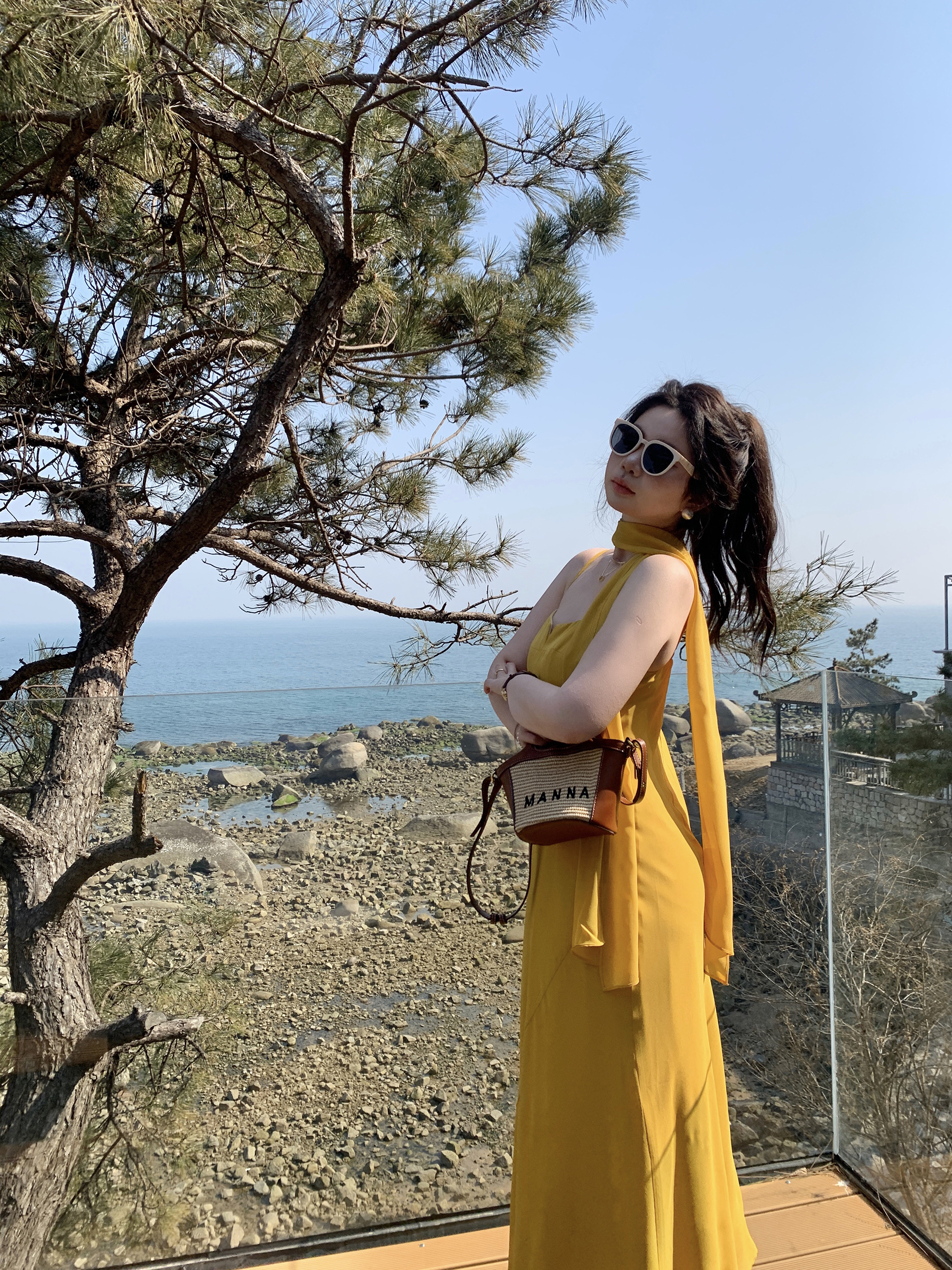 Plus Size Spaghetti Strap Beach Vacation Dress in Ginger Yellow, Flattering for Fair Skin, Slightly Chubby City Escape Style Plus Size Spaghetti Strap Beach Vacation Dress in Ginger Yellow, Flattering for Fair Skin, Slightly Chubby City Escape Style