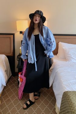 Plus Size Strap Dress for Women - 2025 New Summer Slimming Belly Covering Fashion, Ideal for Casual Outings and Y2K Style