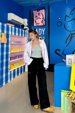 Plus Size Street Style Purple Cargo Pants for Autumn, Loose Paratrooper Design for Outdoor Climbing, Fashionable 2024 Look