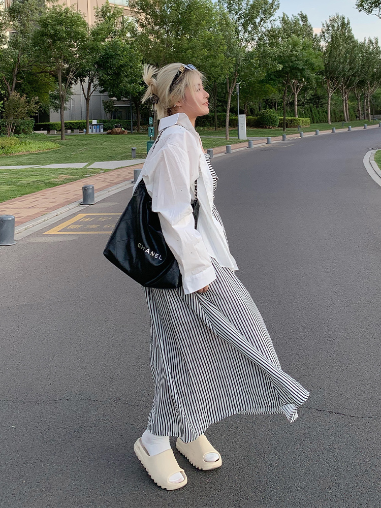 Plus Size Striped Strapless Dress for Curvy Figures - Gentle Temperament Beach Vacation Style, Super Stylish Summer Dress Plus Size Striped Strapless Dress for Curvy Figures - Gentle Temperament Beach Vacation Style, Super Stylish Summer Dress