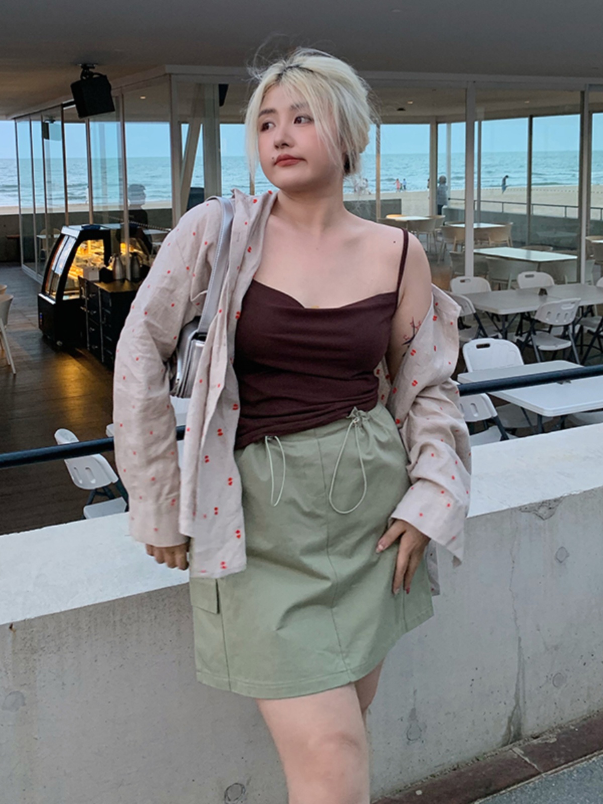 Plus Size Stylish Summer Anti-Exposure Tie-Up Short Skirt - Slimming Versatile Workwear for Effortless Y2K Fashion Plus Size Stylish Summer Anti-Exposure Tie-Up Short Skirt - Slimming Versatile Workwear for Effortless Y2K Fashion