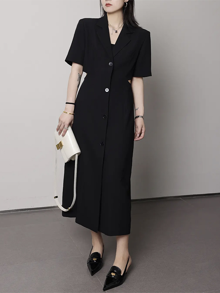 Plus-Size Summer Dress for Curvy Women, Waist-Revealing Design, Chic French Style, Available in Long and Short Lengths Plus-Size Summer Dress for Curvy Women, Waist-Revealing Design, Chic French Style, Available in Long and Short Lengths