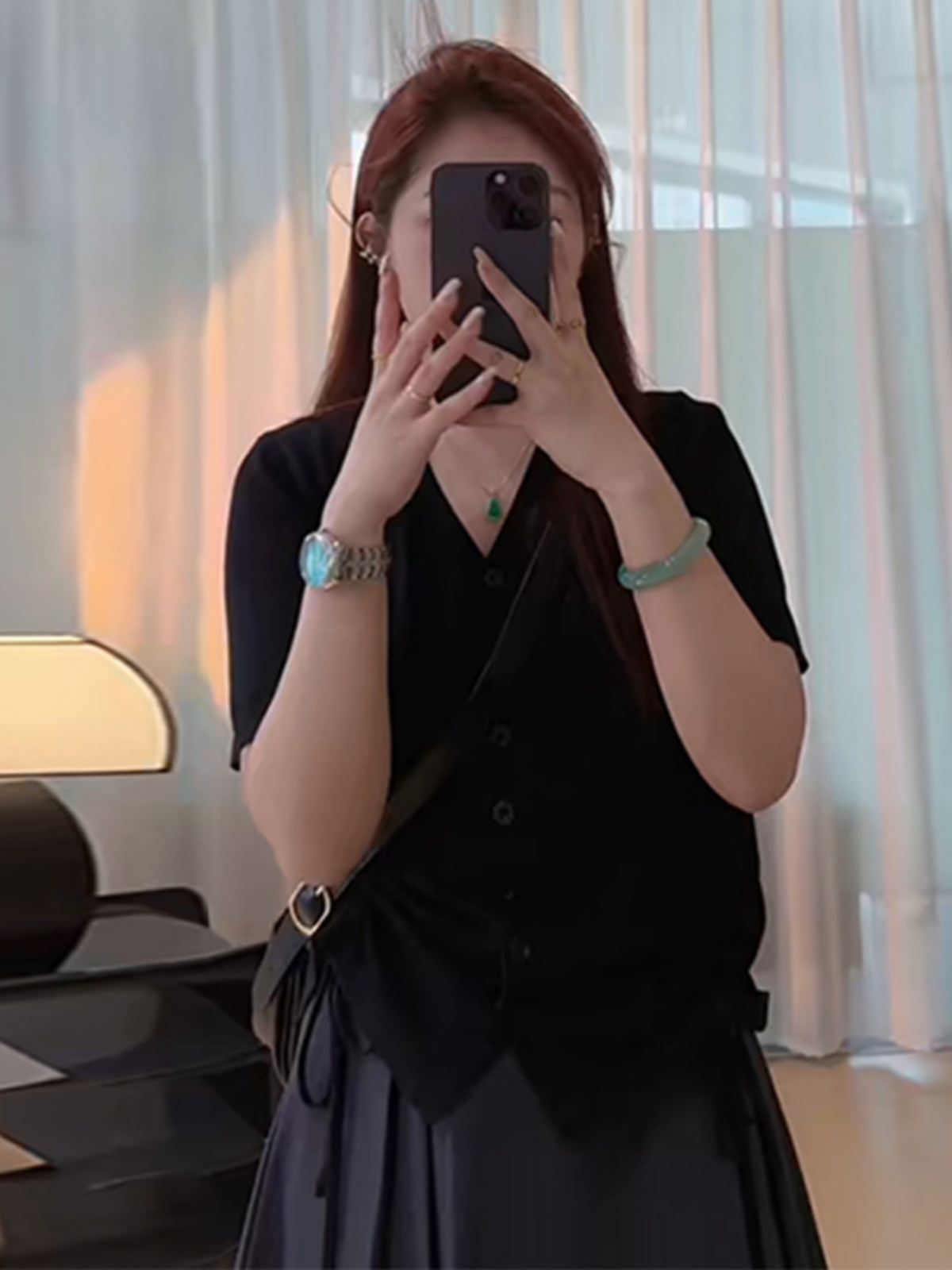 Plus Size Summer Niche Top with Shoulder Drawstring, Loose Fit V-Neck Short Sleeve T-Shirt for Curvy Women, Flattering Style Plus Size Summer Niche Top with Shoulder Drawstring, Loose Fit V-Neck Short Sleeve T-Shirt for Curvy Women, Flattering Style