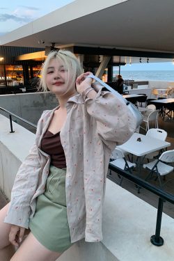 Plus Size Summer Sun Protection Jacket and Long Sleeve Polka Dot Shirt Two-Piece Set for Women - Comfortable and Stylish