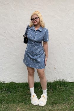 Plus Size Summer Two-Color Rose Print Dress - Washable Long and Short Loose Slimming Style for Effortless Chic Look