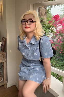 Plus Size Summer Two-Color Rose Print Dress - Washable Long and Short Loose Slimming Style for Effortless Chic Look