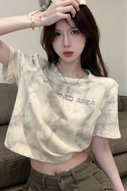 Plus Size Tie-Dye Short Sleeve T-Shirt for Women, Summer Loose Fit, Flattering Top, Sweet & Spicy Style, Casual 90s Vibe