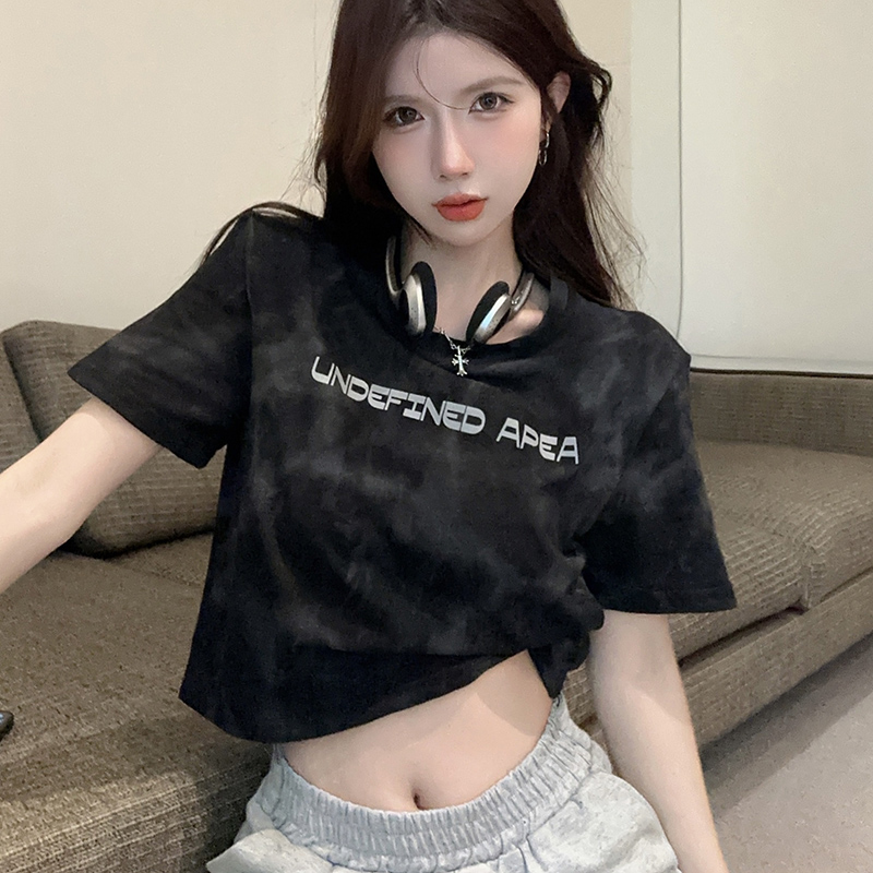 Plus Size Tie-Dye Short Sleeve T-Shirt for Women, Summer Loose Fit, Flattering Top, Sweet & Spicy Style, Casual 90s Vibe Plus Size Tie-Dye Short Sleeve T-Shirt for Women, Summer Loose Fit, Flattering Top, Sweet & Spicy Style, Casual 90s Vibe