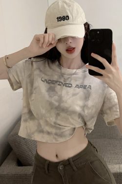 Plus Size Tie-Dye Short Sleeve T-Shirt for Women, Summer Loose Fit, Flattering Top, Sweet & Spicy Style, Casual 90s Vibe