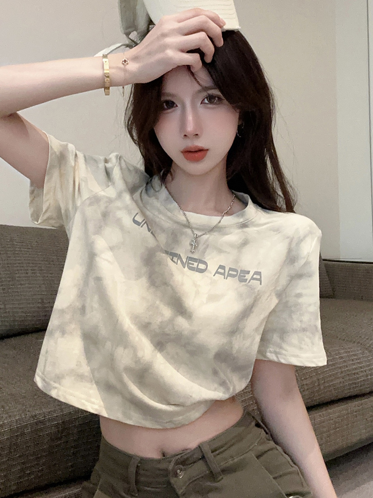 Plus Size Tie-Dye Short Sleeve T-Shirt for Women, Summer Loose Fit, Flattering Top, Sweet & Spicy Style, Casual 90s Vibe Plus Size Tie-Dye Short Sleeve T-Shirt for Women, Summer Loose Fit, Flattering Top, Sweet & Spicy Style, Casual 90s Vibe