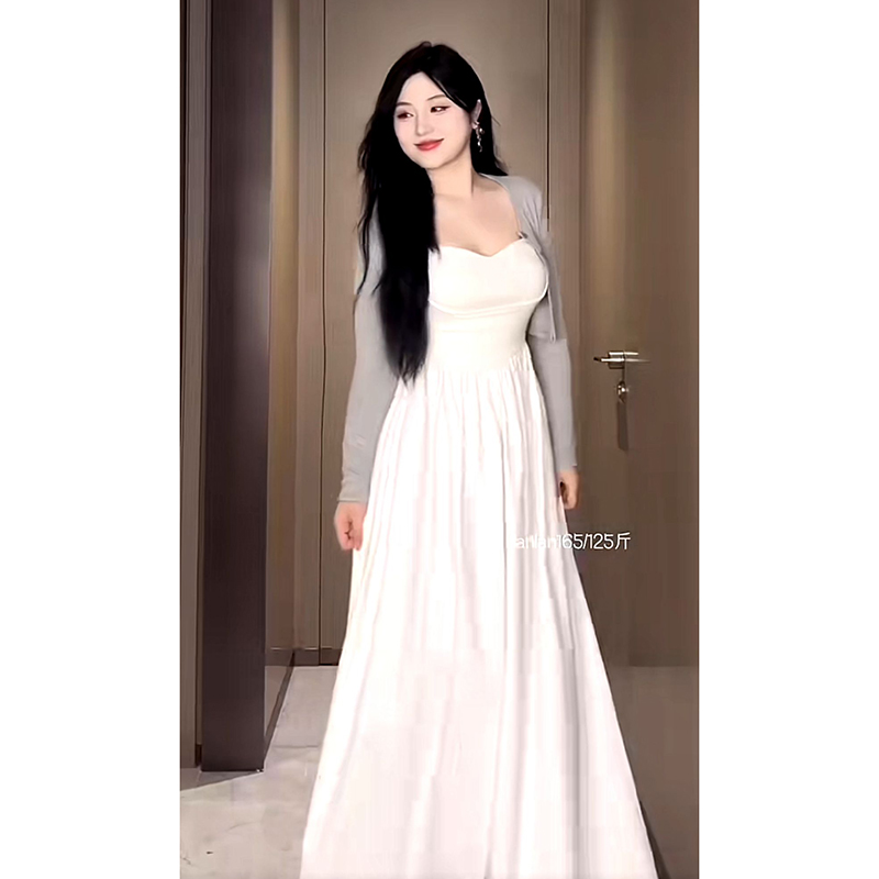 Plus-Size White Camisole Dress for Curvy Figures - French Style, Waist-Cinching, Flattering Sleeveless Summer Dress Plus-Size White Camisole Dress for Curvy Figures - French Style, Waist-Cinching, Flattering Sleeveless Summer Dress