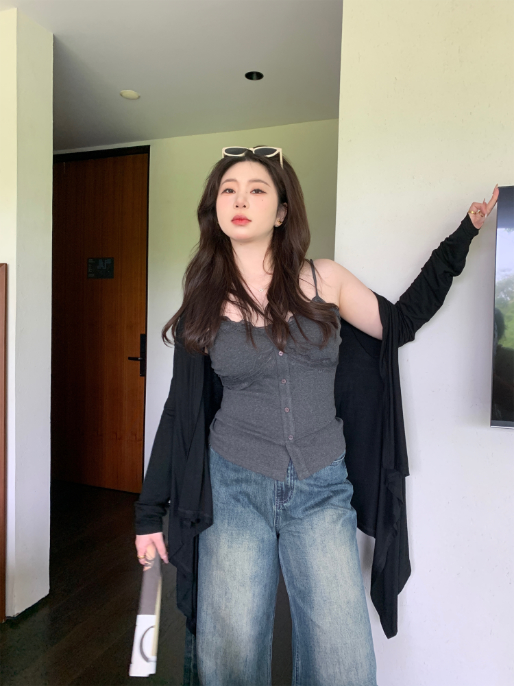 Plus Size Windbreaker Cardigan with Irregular Hem and Shawl Collar - Sun Protection, Stylish and Comfortable Outerwear Plus Size Windbreaker Cardigan with Irregular Hem and Shawl Collar - Sun Protection, Stylish and Comfortable Outerwear