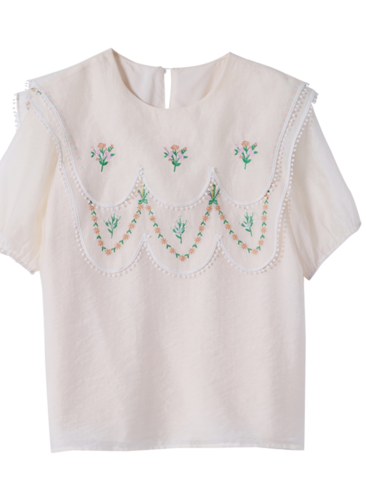 Plus-Size Women's Embroidered Tencel T-Shirt, Short Sleeve Summer Top, Unique Exquisite Design, Trendy Fashion for Curvy Styles Plus-Size Women's Embroidered Tencel T-Shirt, Short Sleeve Summer Top, Unique Exquisite Design, Trendy Fashion for Curvy Styles