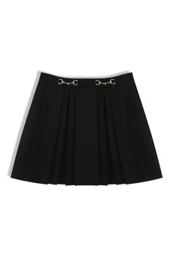 Plus-Size Women's High-Waisted Pleated A-Line Skirt, Flattering Half-Length Design for Spring/Summer 2024, Trendy Plus-Size Fashion