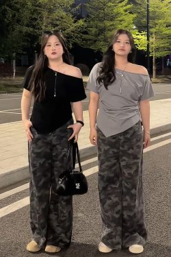 Plus Size Women's Off-Shoulder Short Sleeve T-Shirt - Summer Slimming Irregular Top, Tummy-Covering, Waist-Cinching Style