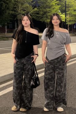 Plus Size Women's Off-Shoulder Short Sleeve T-Shirt - Summer Slimming Irregular Top, Tummy-Covering, Waist-Cinching Style