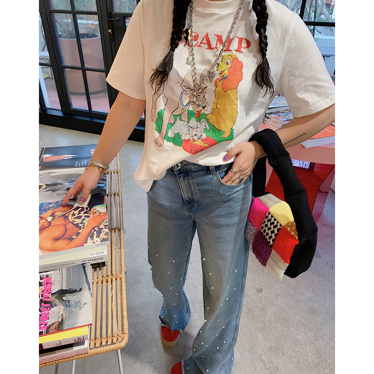 Plus Size Women's Printed Short Sleeve T-Shirt - Gold Support Design, Spring Summer 2025, Casual Base Top, Y2K Style Plus Size Women's Printed Short Sleeve T-Shirt - Gold Support Design, Spring Summer 2025, Casual Base Top, Y2K Style