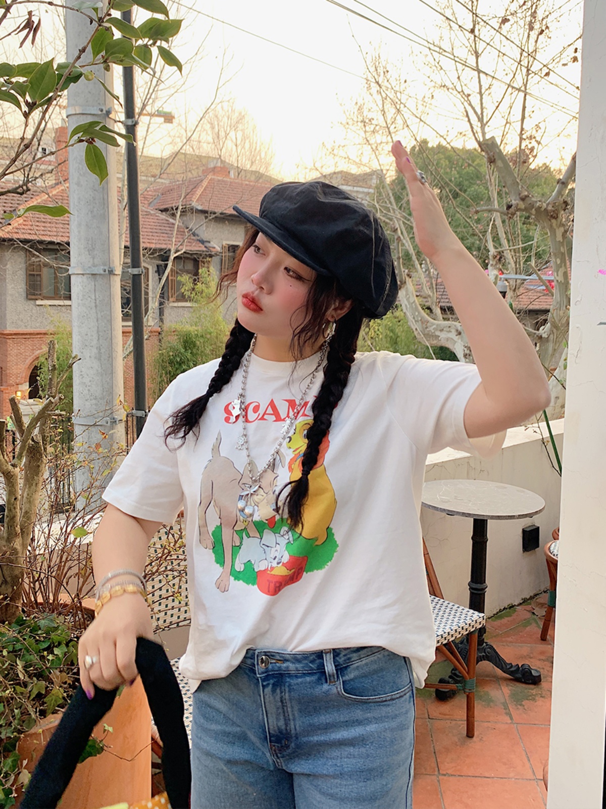 Plus Size Women's Printed Short Sleeve T-Shirt - Gold Support Design, Spring Summer 2025, Casual Base Top, Y2K Style Plus Size Women's Printed Short Sleeve T-Shirt - Gold Support Design, Spring Summer 2025, Casual Base Top, Y2K Style