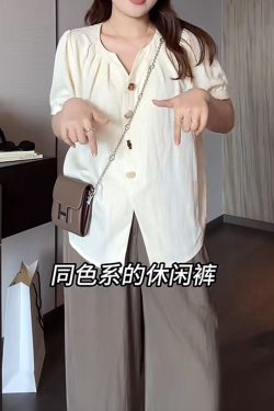 Plus Size Women's Short Sleeve Slimming Casual Blouse - Versatile Design, Covers Belly, Flattering Fit for Curvy Figures