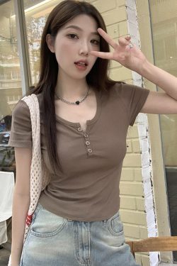 Plus-Size Women's Slim-Fit Short Sleeve T-Shirt - 2025 Summer Versatile Basic Top for Curvy Style