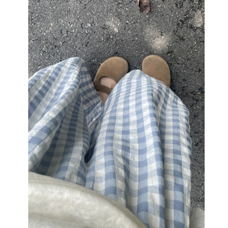 Plus Size Women's Summer Plaid Balloon Pants - Flattering Loose Nine-Point Style, Lightweight and Cool for 2025 Plus Size Women's Summer Plaid Balloon Pants - Flattering Loose Nine-Point Style, Lightweight and Cool for 2025