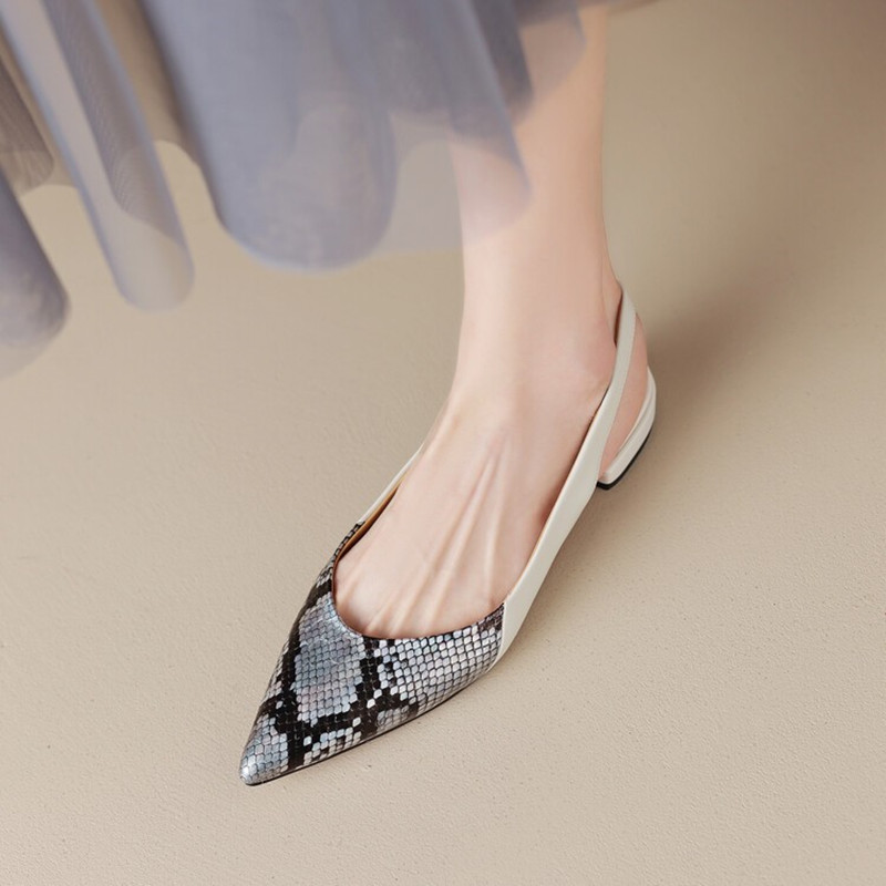 Pointed Flat Sandals for Women - Soft Sole Open Back Design, French Style, Italian Inspiration, Trendy Summer Footwear Pointed Flat Sandals for Women - Soft Sole Open Back Design, French Style, Italian Inspiration, Trendy Summer Footwear