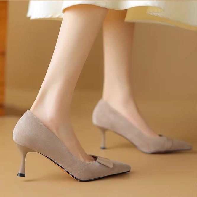 Pointed Toe Stiletto Heels for Women – French Fashion Shallow Mouth Versatile Summer Shoes in Italian Style Pointed Toe Stiletto Heels for Women – French Fashion Shallow Mouth Versatile Summer Shoes in Italian Style