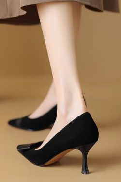 Pointed Toe Stiletto Heels for Women – French Fashion Shallow Mouth Versatile Summer Shoes in Italian Style