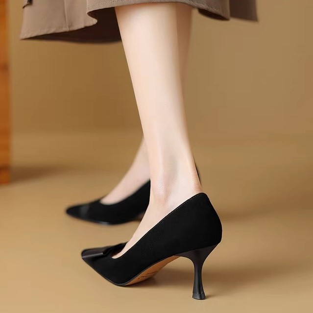 Pointed Toe Stiletto Heels for Women – French Fashion Shallow Mouth Versatile Summer Shoes in Italian Style Pointed Toe Stiletto Heels for Women – French Fashion Shallow Mouth Versatile Summer Shoes in Italian Style