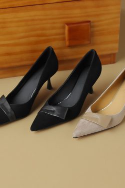 Pointed Toe Stiletto Heels for Women – French Fashion Shallow Mouth Versatile Summer Shoes in Italian Style