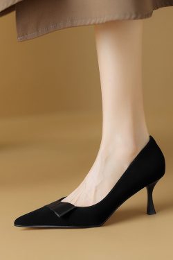 Pointed Toe Stiletto Heels for Women – French Fashion Shallow Mouth Versatile Summer Shoes in Italian Style