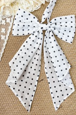Polka Dot Bow Tie Uniform Accessory - Adjustable Pudding Bear Inspired JK Style Bowknot for Cute Fashion Looks