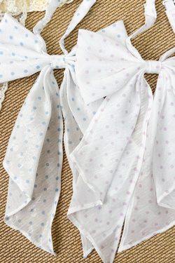 Polka Dot Bow Tie Uniform Accessory - Adjustable Pudding Bear Inspired JK Style Bowknot for Cute Fashion Looks