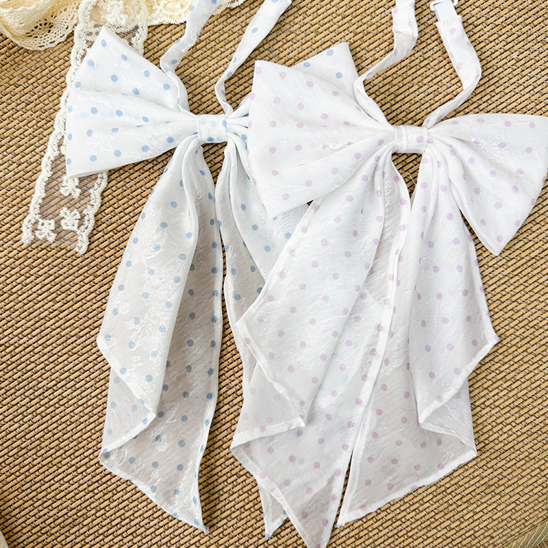 Polka Dot Bow Tie Uniform Accessory - Adjustable Pudding Bear Inspired JK Style Bowknot for Cute Fashion Looks Polka Dot Bow Tie Uniform Accessory - Adjustable Pudding Bear Inspired JK Style Bowknot for Cute Fashion Looks
