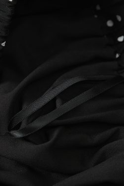 Polka Dot High-Waisted A-Line Long Skirt in Black - Flowy Summer Fashion, Y2K Style, Versatile for Any Occasion