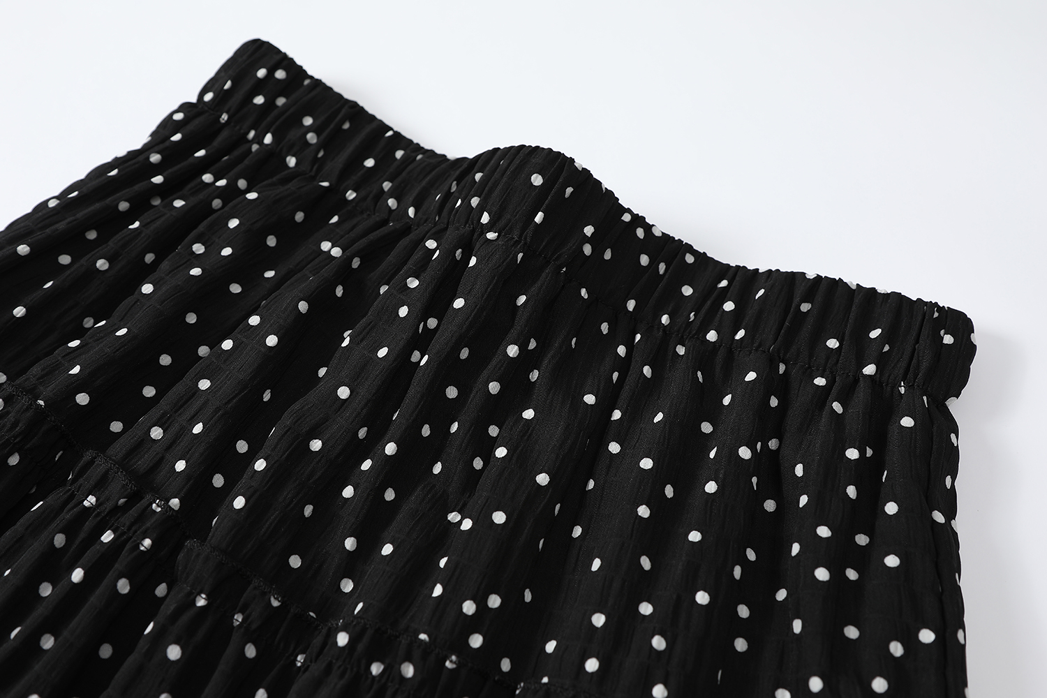 Polka Dot High-Waisted A-Line Long Skirt in Black - Flowy Summer Fashion, Y2K Style, Versatile for Any Occasion Polka Dot High-Waisted A-Line Long Skirt in Black - Flowy Summer Fashion, Y2K Style, Versatile for Any Occasion