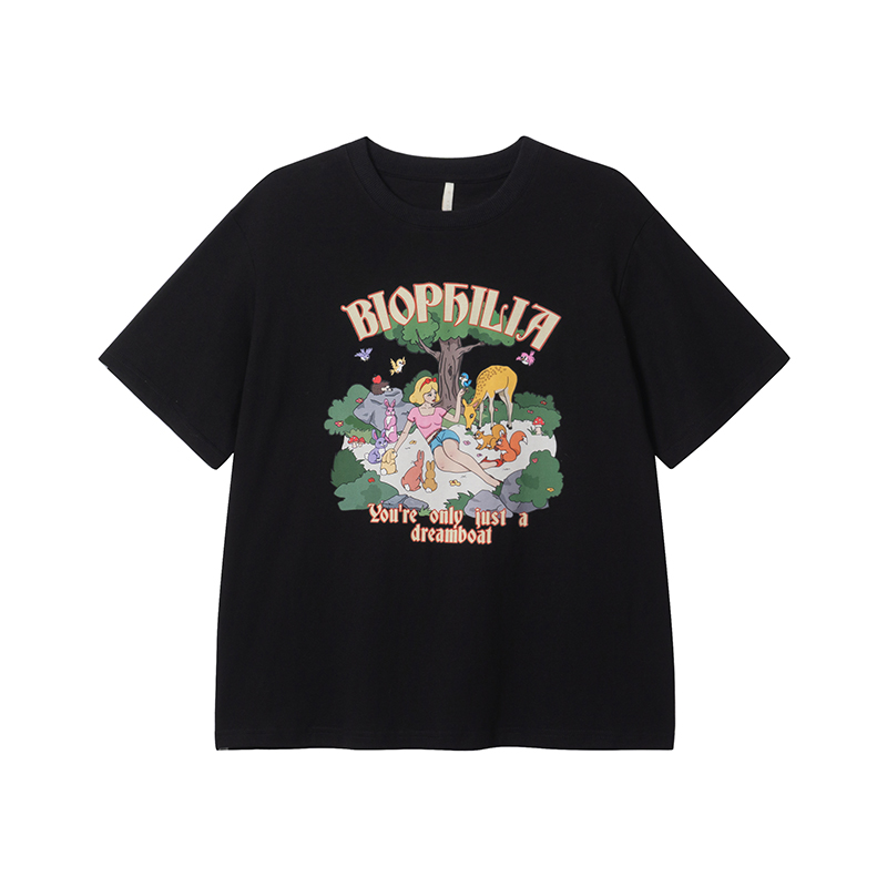 Printed Short Sleeve T-shirt for Women - Summer 2025 Pure Cotton Loose Fit, Ideal for Petite Sizes, Casual Everyday Style Printed Short Sleeve T-shirt for Women - Summer 2025 Pure Cotton Loose Fit, Ideal for Petite Sizes, Casual Everyday Style