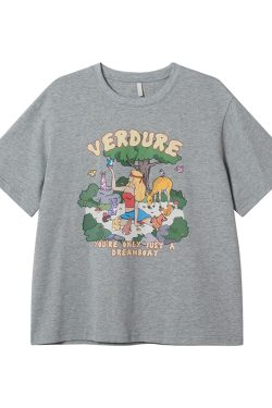 Printed Short Sleeve T-shirt for Women - Summer 2025 Pure Cotton Loose Fit, Ideal for Petite Sizes, Casual Everyday Style