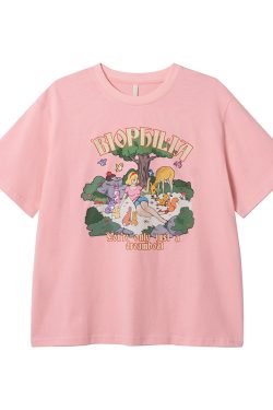 Printed Short Sleeve T-shirt for Women - Summer 2025 Pure Cotton Loose Fit, Ideal for Petite Sizes, Casual Everyday Style