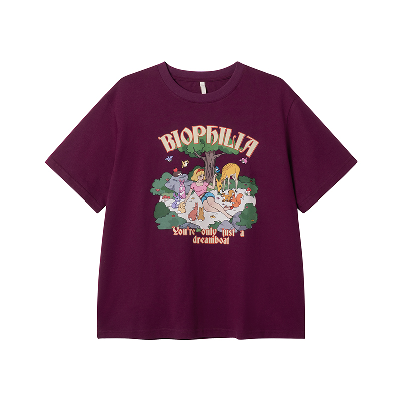 Printed Short Sleeve T-shirt for Women - Summer 2025 Pure Cotton Loose Fit, Ideal for Petite Sizes, Casual Everyday Style Printed Short Sleeve T-shirt for Women - Summer 2025 Pure Cotton Loose Fit, Ideal for Petite Sizes, Casual Everyday Style