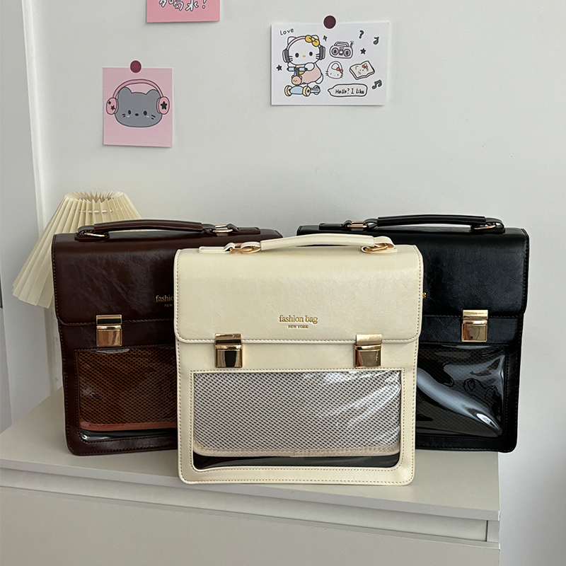 Pudding Bear Student Tote Backpack - JK Uniform Bag, Single Shoulder PU Commuter Briefcase for Laptops & Travel Pudding Bear Student Tote Backpack - JK Uniform Bag, Single Shoulder PU Commuter Briefcase for Laptops & Travel