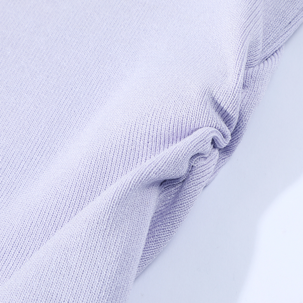 Purple 3D Butterfly Off-Shoulder Knit T-Shirt with Waist-Cinching Fit - Petite Summer Style Purple 3D Butterfly Off-Shoulder Knit T-Shirt with Waist-Cinching Fit - Petite Summer Style