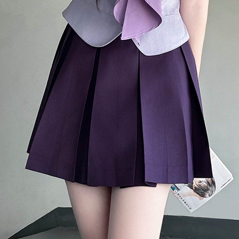 Purple Pudding Bear JK Uniform Sailor Suit - Japanese College Style Waist-Defined Navy Collar Set for Trendy Y2K Fashion Purple Pudding Bear JK Uniform Sailor Suit - Japanese College Style Waist-Defined Navy Collar Set for Trendy Y2K Fashion