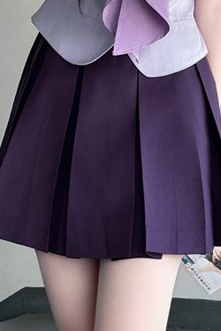 Purple Pudding Bear JK Uniform Sailor Suit with Dotted Navy Collar, College Style, Waist-Defining Slim Fit, Y2K Aesthetic