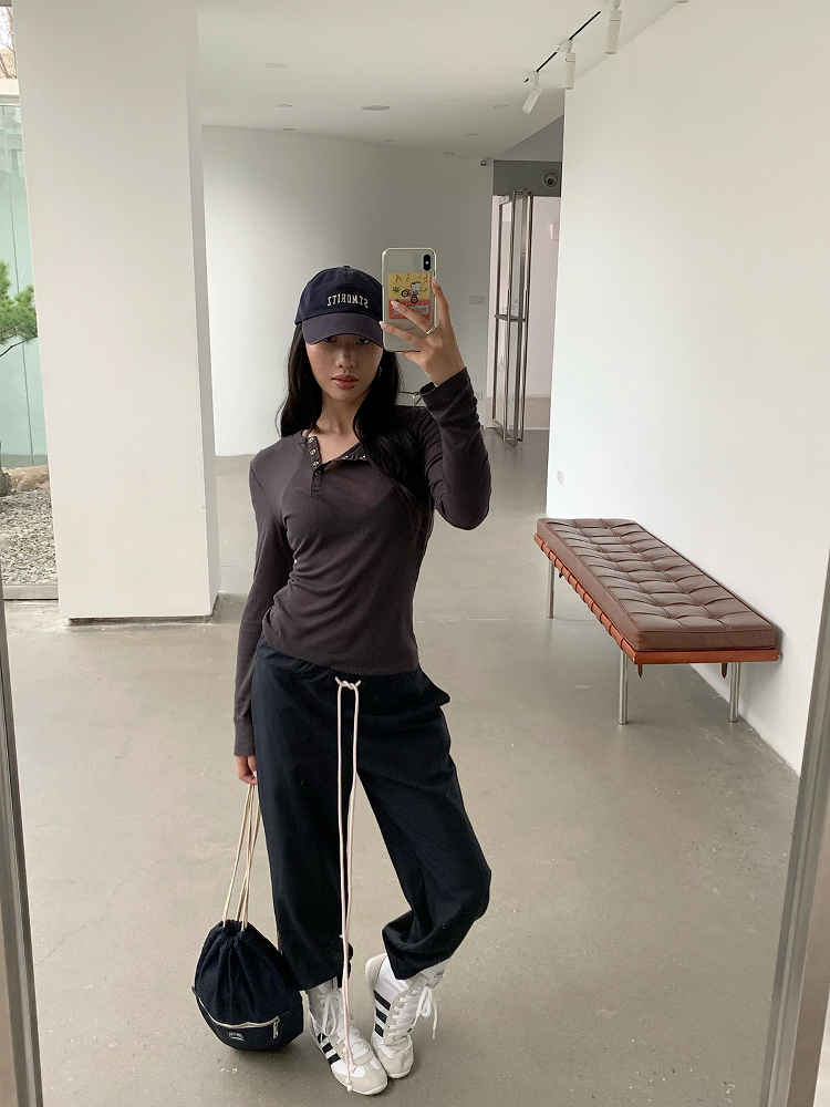 Rebellious Aesthetics Slanted Buckle Design Tencel Tee - Nonconformist Style, 90s Inspired Fashion Top Rebellious Aesthetics Slanted Buckle Design Tencel Tee - Nonconformist Style, 90s Inspired Fashion Top