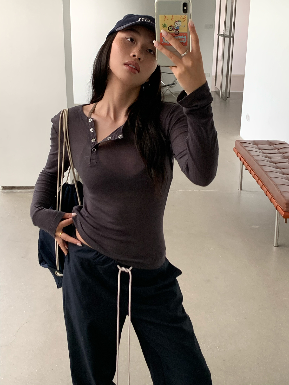 Rebellious Aesthetics Slanted Buckle Design Tencel Tee - Nonconformist Style, 90s Inspired Fashion Top Rebellious Aesthetics Slanted Buckle Design Tencel Tee - Nonconformist Style, 90s Inspired Fashion Top