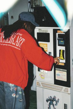 Red American Retro Letter Print Work Jacket for Women - Loose Fit Versatile Spring Jacket in Casual Style