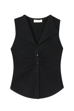 Red Ankara Knitted Vest Top for Women - Sleeveless 2025 Summer Outfit in Pure Desire Style, Trendy and Stylish Design